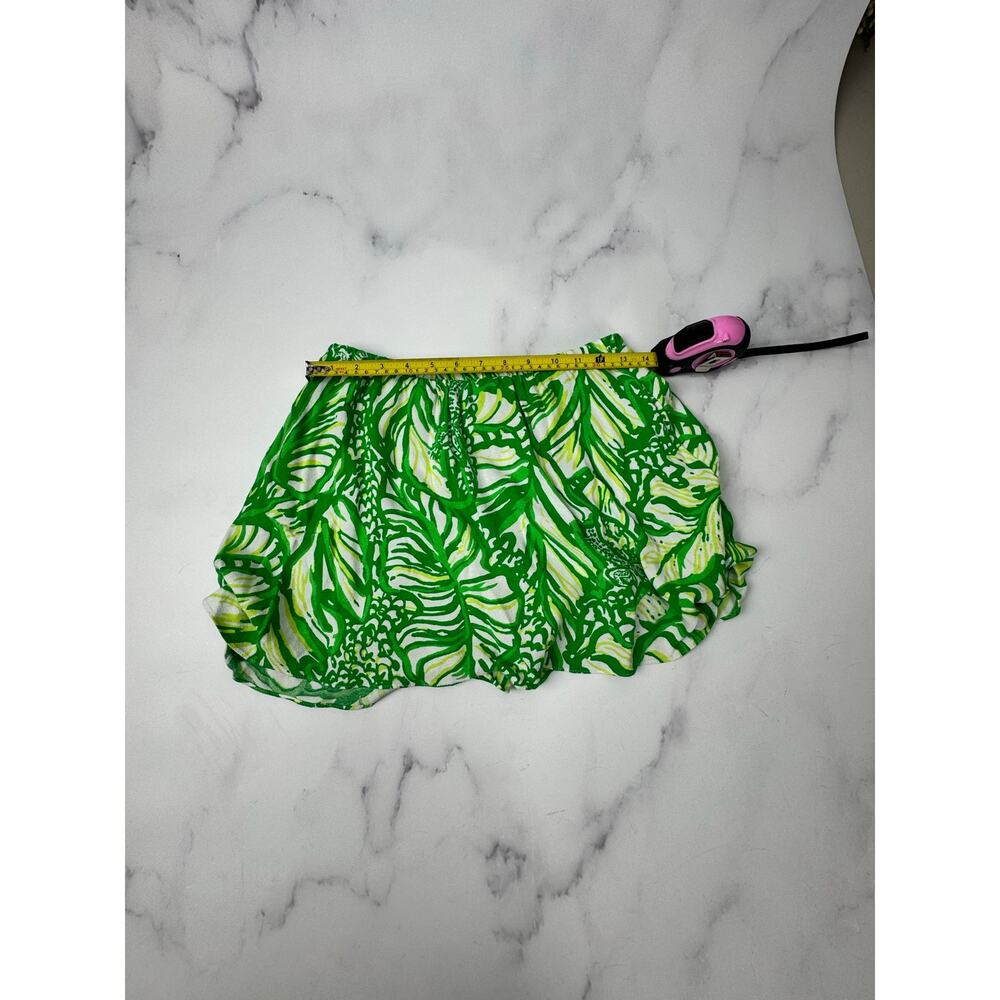 Lilly Pulitzer Tropical Print Skort Built In Shorts Green Resort Mini Skirt New - Picture 12 of 12